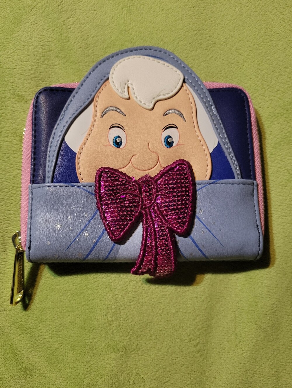 Disney Loungefly Cinderella Fairy Godmother Zipper Wallet Nwot